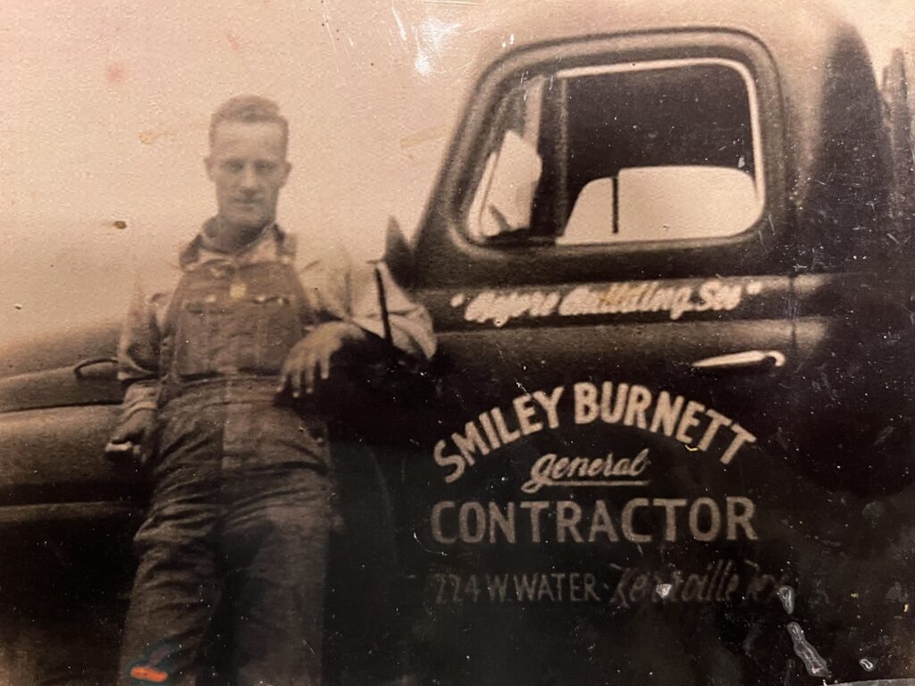Smiley Burnett and his truck